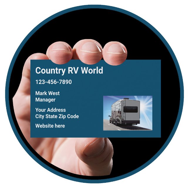 RV Motorhome Sales Broker Business Card (Creator Uploaded)