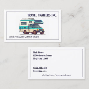 RV Motorhome Service Business Card