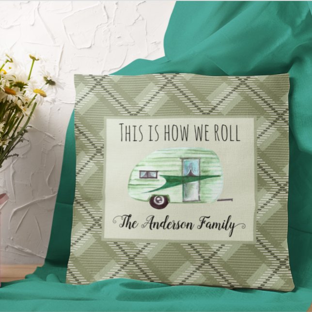 RV Photo Personalised Camper Trailer Custom Cushion (Creator Uploaded)