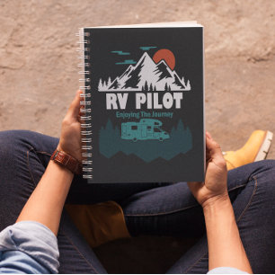 RV Pilot Camping Motorhome Travel Vacation Gift Notebook