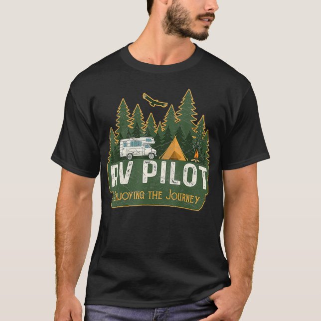 RV Pilot Camping  Motorhome Travel Vacation Gift T-Shirt (Front)