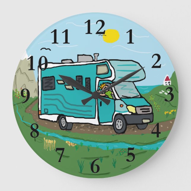 RV Recreational Vehicle Large Clock (Front)