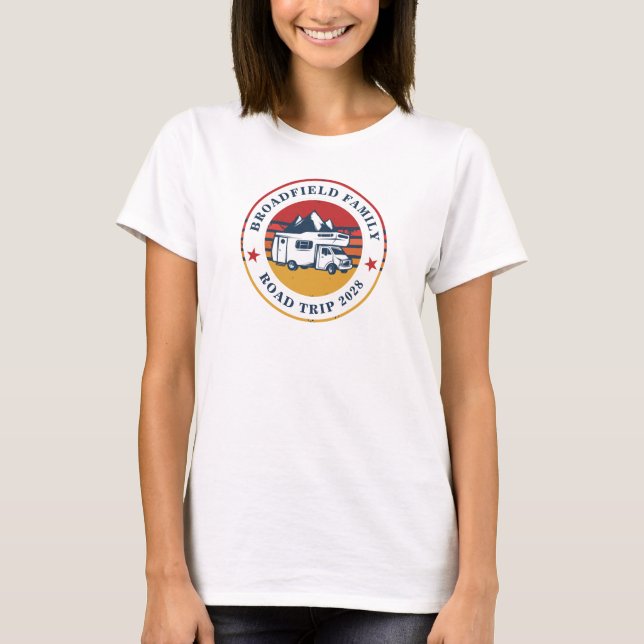 RV Road Trip Mum Matching Family Vacation Camping T-Shirt (Front)