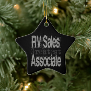 RV Sales Associate Extraordinaire Ceramic Tree Decoration
