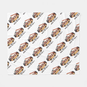 RV Tent Trailer "Home is Where You Park It" Fleece Blanket