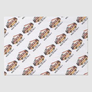 RV Tent Trailer "Home is Where You Park It" Tissue Paper