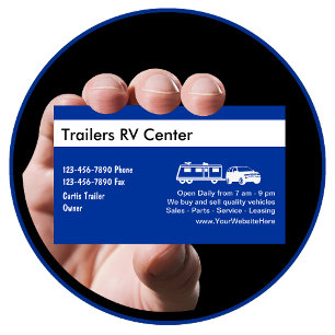 RV Trailer Business Cards