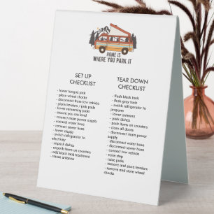 RV Trailer Editable Set Up and Tear Down Checklist