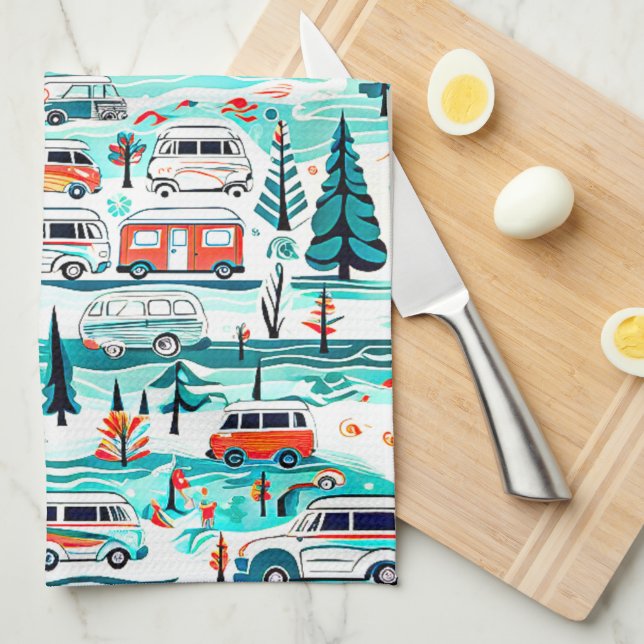 RV Travels Tea Towel (Quarter Fold)