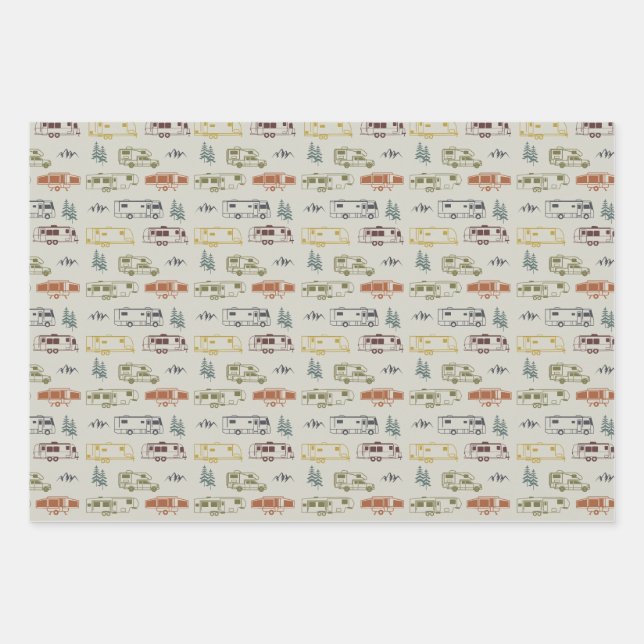 RV Wrapping Paper, Camping Wrapping Paper (Front)