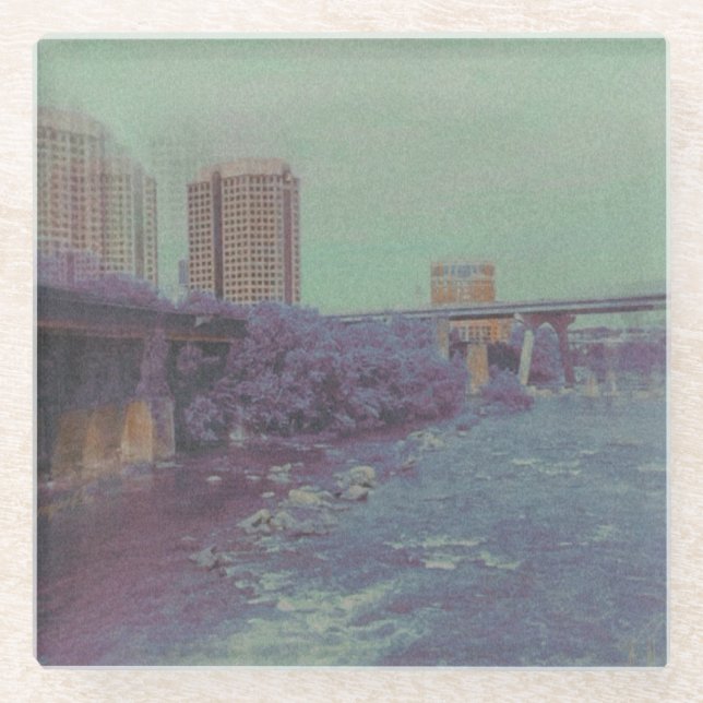 RVA In Retrograde Glass Coaster (Front)