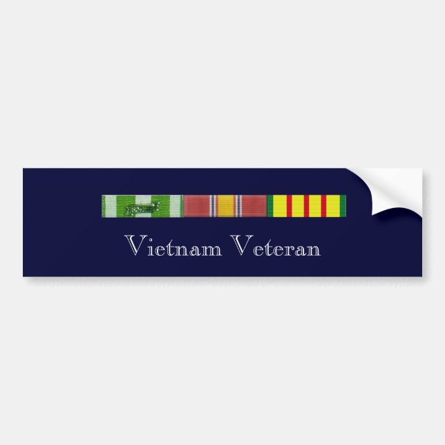 RVN Ribbons 2, Vietnam Veteran Bumper Sticker (Front)