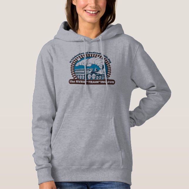 RVRR "Train"ing Run - Grey Hoodie Sweatshirt (Front)
