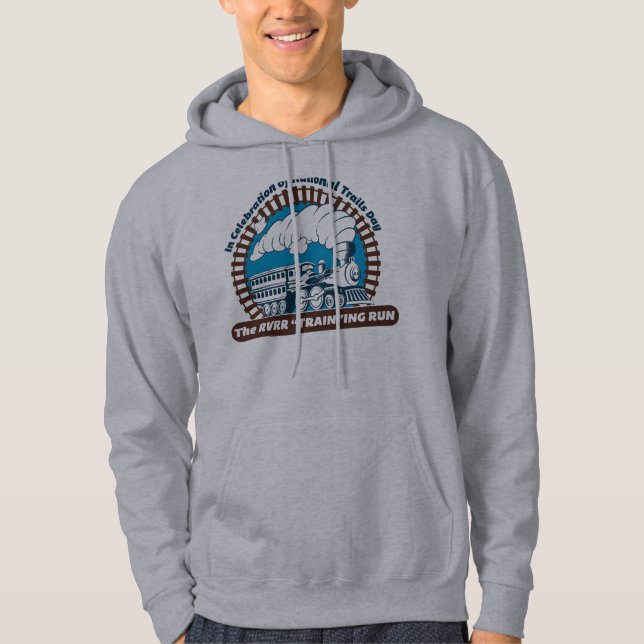 RVRR "Train"ing Run - Grey Hoodie Sweatshirt (Front)