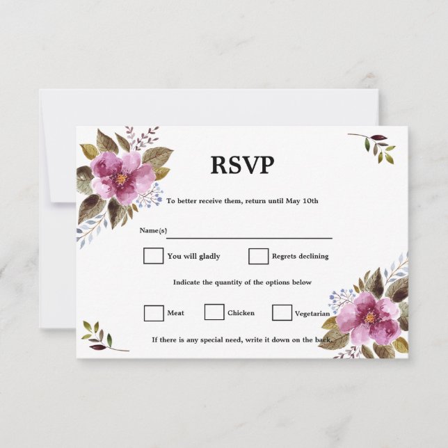 RVSP RSVP CARD (Front)