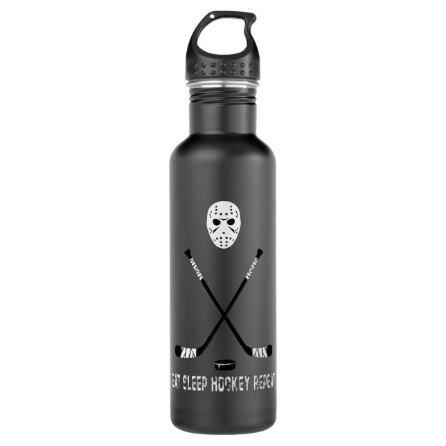 RWA Sportswear - Eat Sleep Hockey Repeat 710 Ml Water Bottle (Front)