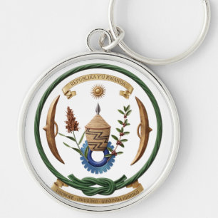Rwanda coat arms country flag symbol emblem key ring