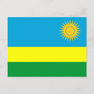 rwanda country flag nation symbol postcard