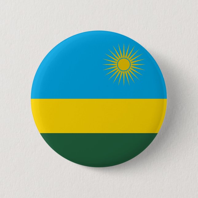 Rwanda Flag 6 Cm Round Badge (Front)