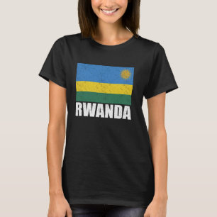 Rwanda Flag Grunge Vintage Souvenir Rwanda T-Shirt