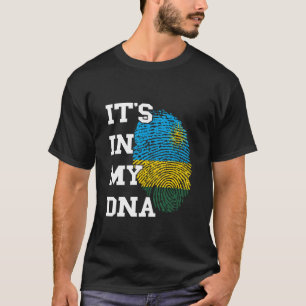 Rwanda Flag It's In My DNA Thumbmark Rwandan Roots T-Shirt