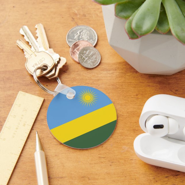 Rwanda flag key ring (Desk)