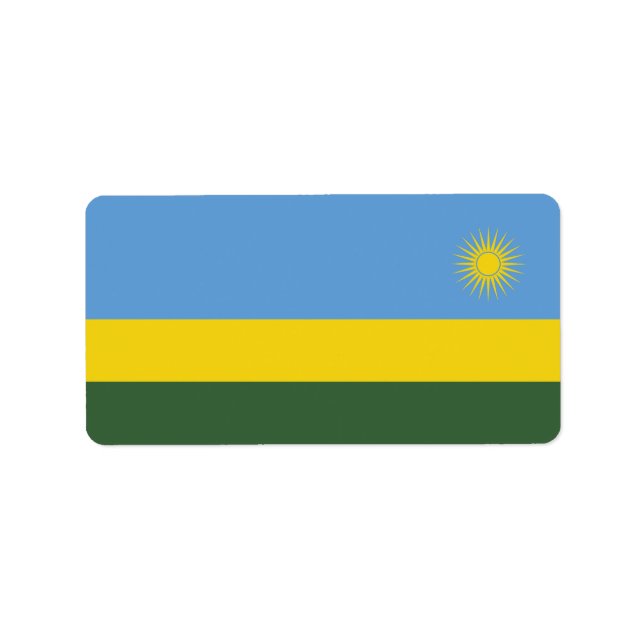 Rwanda flag label (Front)