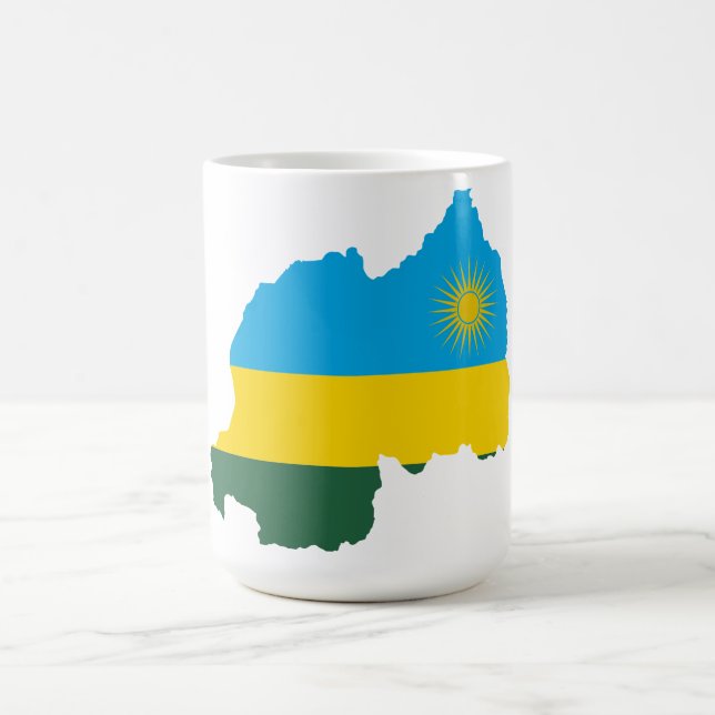 Rwanda Flag & Map Mug (Center)