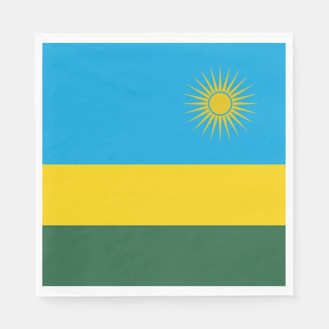 Rwanda Flag Napkin (Front)