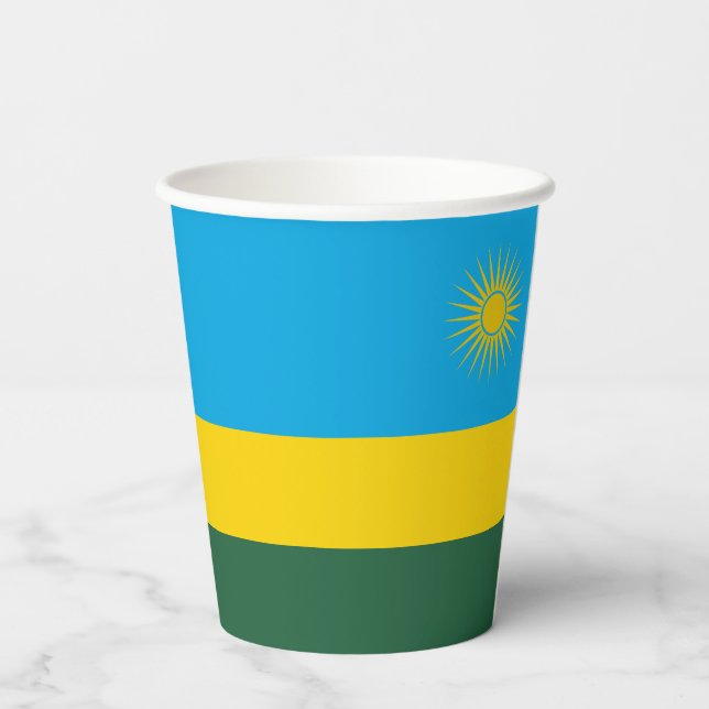 Rwanda Flag Paper Cups (Back)