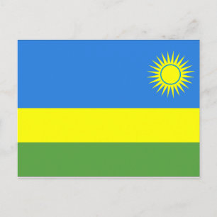 Rwanda Flag Postcard