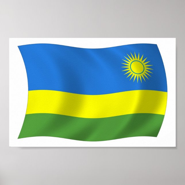 Rwanda Flag Poster Print (Front)