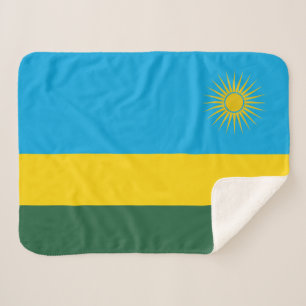 Rwanda Flag Sherpa Blanket