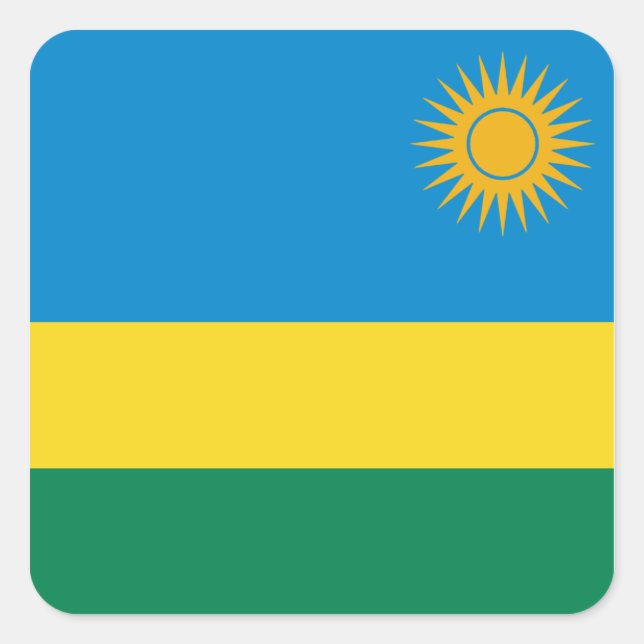 Rwanda Flag Sticker (Front)