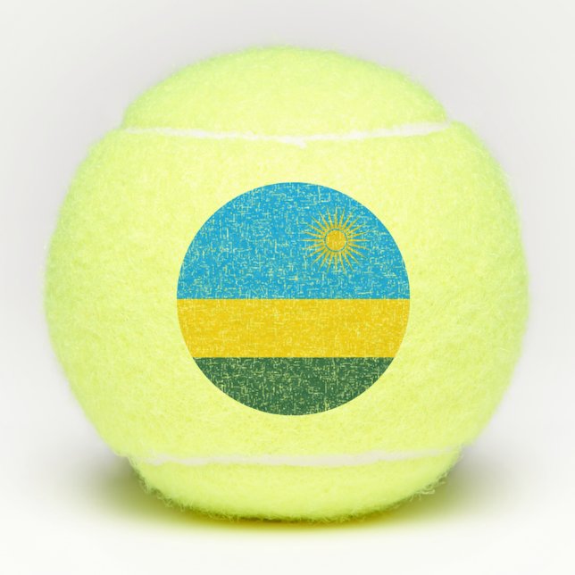 Rwanda Flag Tennis Balls (Front)