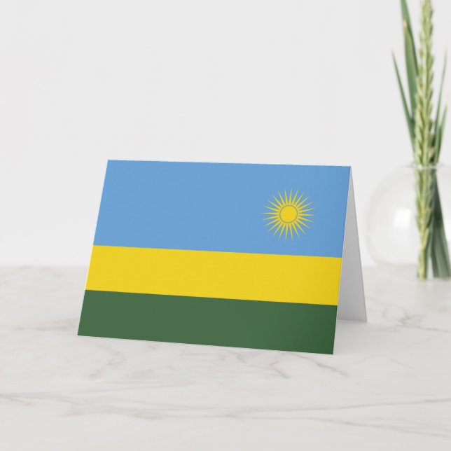 Rwanda flag thank you card (Front)