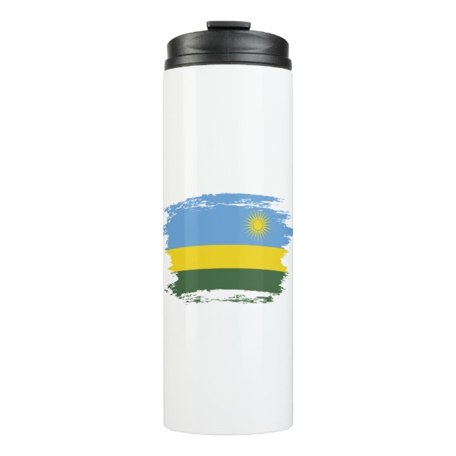 Rwanda flag thermal tumbler (Front)