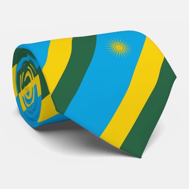 Rwanda Flag Tie (Rolled)