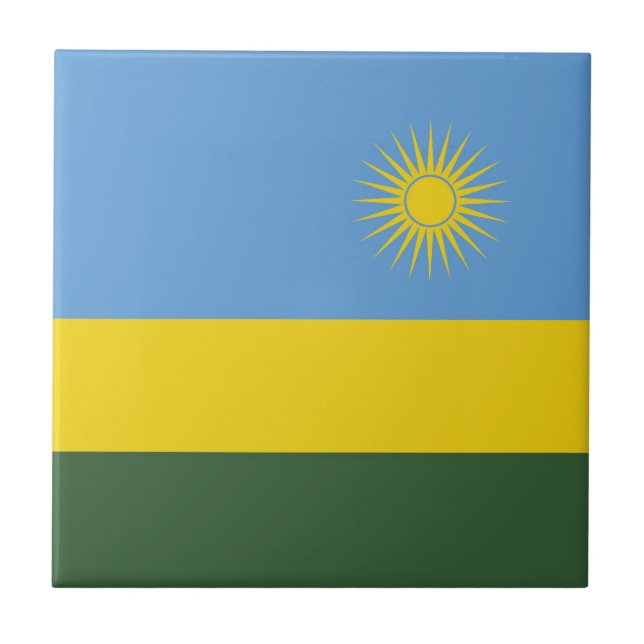 Rwanda flag tile (Front)