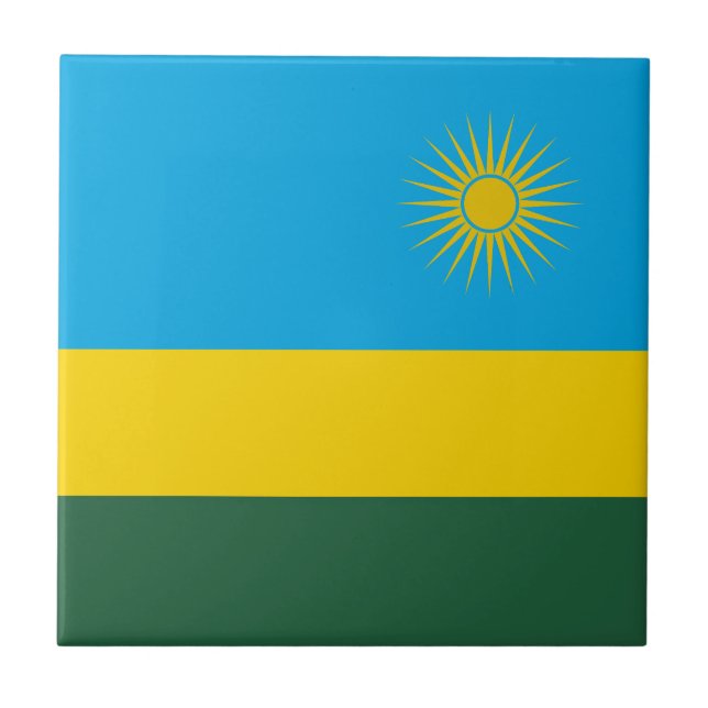 Rwanda Flag Tile (Front)