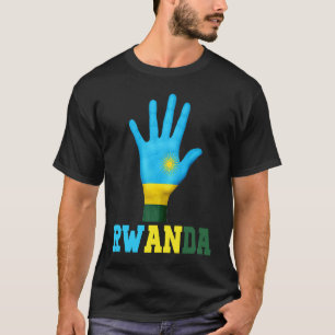 RWANDA Hand Up Flag  I Love RWANDA Travel T-Shirt