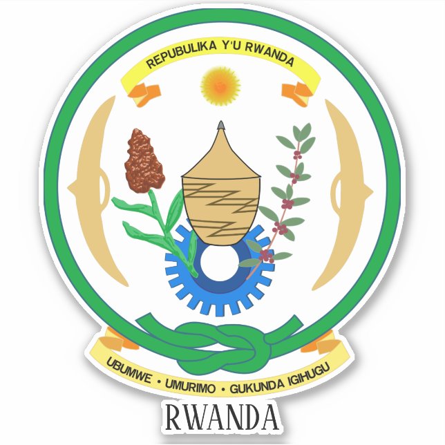 Rwanda National Coat Of Arms Patriotic (Front)