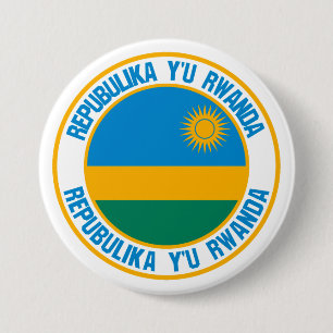Rwanda Round Emblem 7.5 Cm Round Badge
