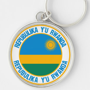 Rwanda Round Emblem Key Ring