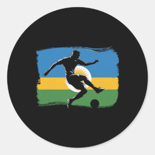 Rwanda Soccer  Classic Round Sticker