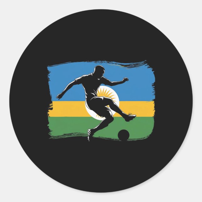Rwanda Soccer  Classic Round Sticker (Front)