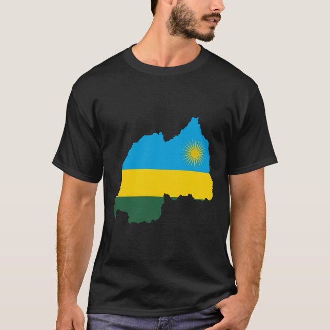 RWANDA  Special Adventure Customisable Black T-Shirt (Front)