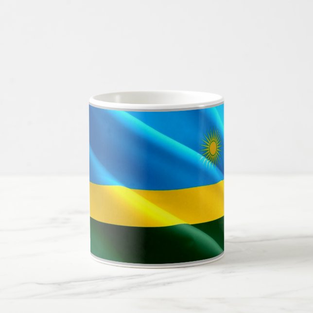 Rwanda - Waving Flag  - Coffee Mug (Center)