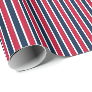 RWB,Baseball Coord. Stripes 1-GIFT WRAPPING PAPER