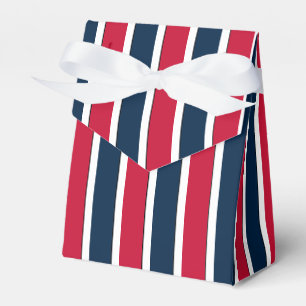 RWB,Baseball Coord Stripes 1-PARTY FAVOR BOX,tent Favour Box